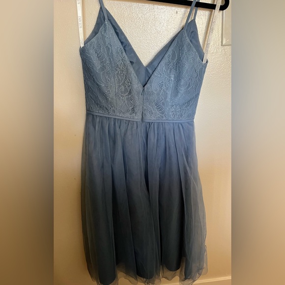 Dusty Blue Brides Mate Dress - Picture 4 of 4